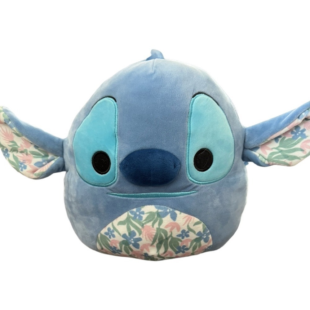 Squishmallow Stitch Disney Floral Print Medium Plush Stuffed Animal Spring